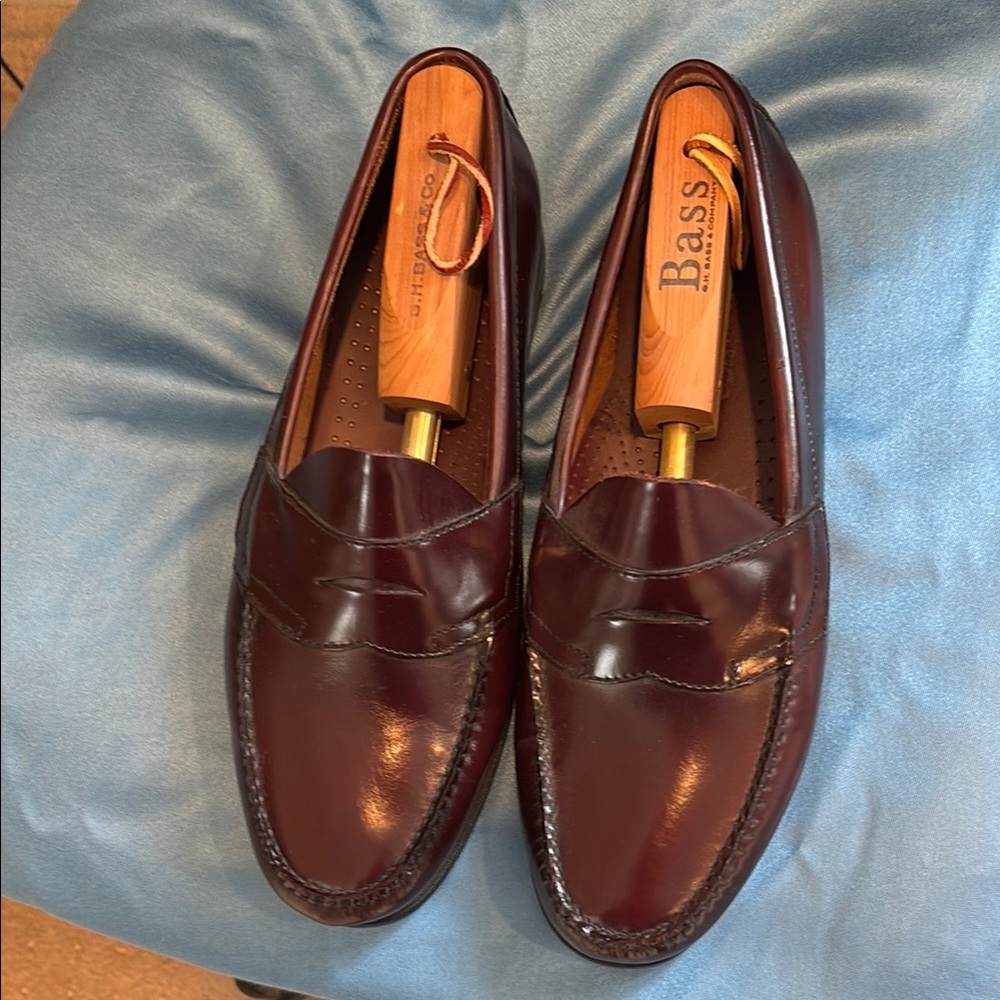 Bass Men's Burgundy Loafers